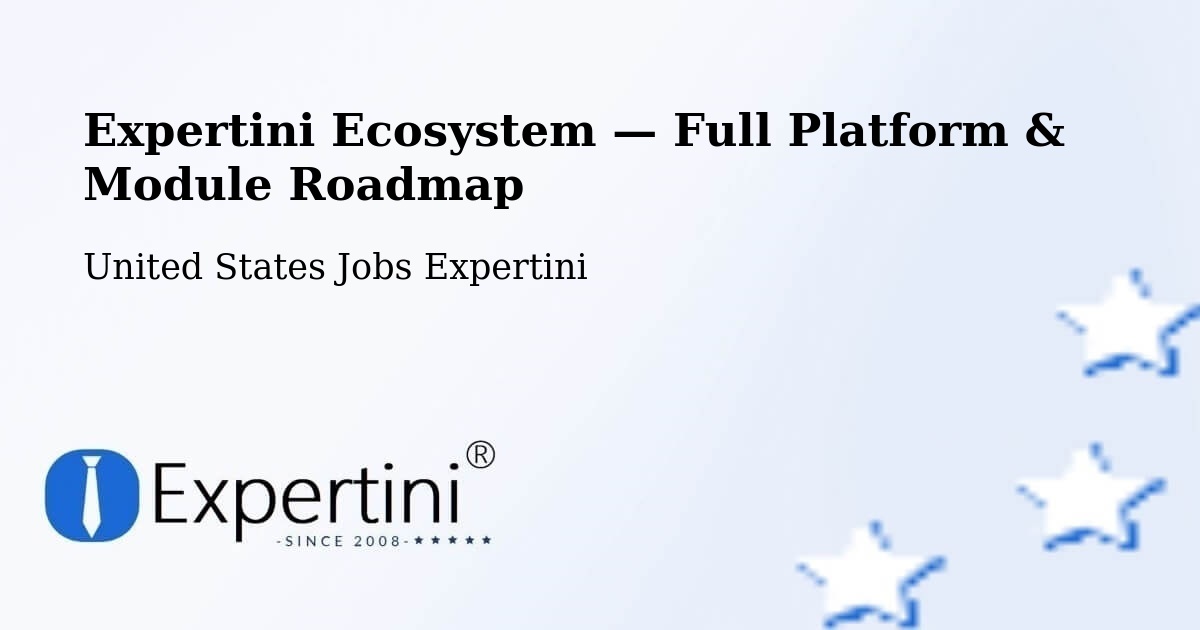 Expertini Ecosystem — Full Platform & Module Roadmap – Lakehurst